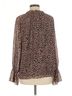 Sen Animal Print Brown Sen Long Sleeve Blouse Size M - photo 2