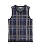 Daniel Rainn Plaid Blue White Sleeveless Top Size XL - photo 1