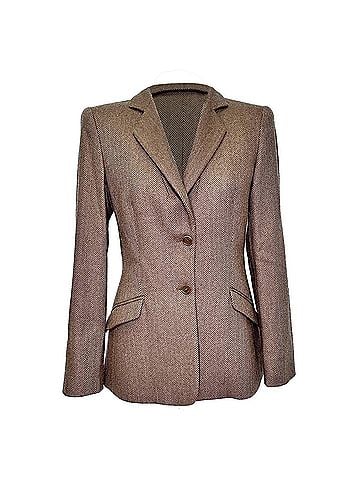 Giorgio Armani Armani Collezioni Single-Breasted Blazer in Brown Wool (view 1)