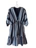 Taylor 100% Polyester Stripes Blue White Casual Dress Size 12 - photo 1