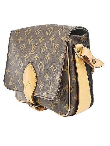 Louis Vuitton Cartouchiere Monogram Canvas Brown Canvas Handbag (view 2)