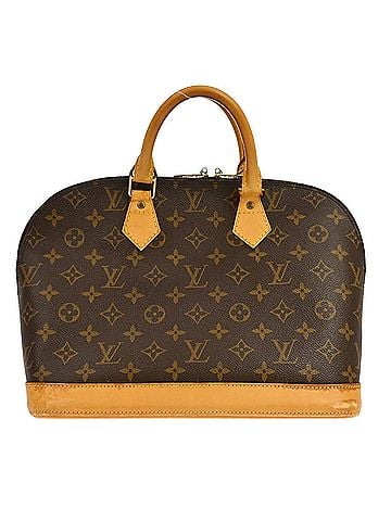 Louis Vuitton Alma Handbag Monogram Canvas Brown Canvas Handbag (view 1)