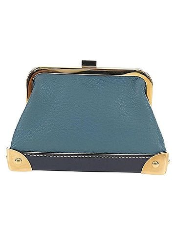 Louis Vuitton Porte-Monnaie Coin Purse Leather Blue Leather Card Holders Accessory (view 1)