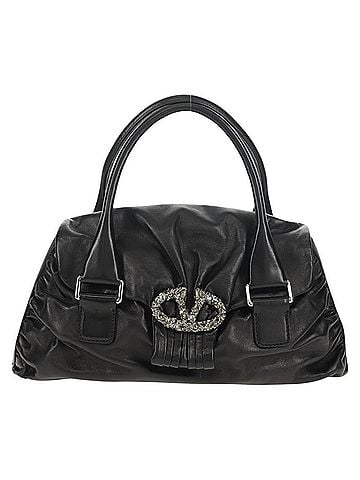 Valentino Garavani Histoire Tote Leather And Strass Black Leather Shoulder Bag Bag (view 1)
