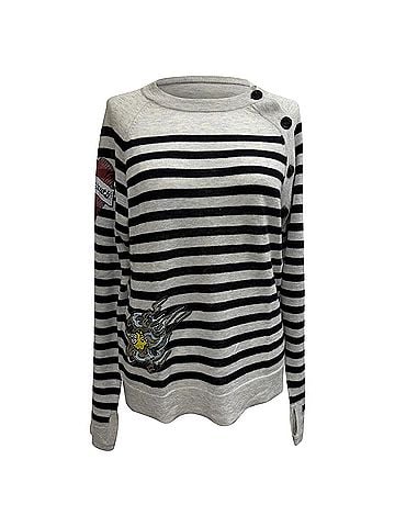 Zadig & Voltaire Zadig &amp; Voltaire Striped Sweater in Multicolor Cashmere (view 1)