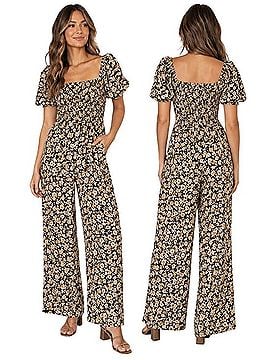 Petal and Pup Jolene Floral Smocked Jumpsuit Jumpsuit (view 1)