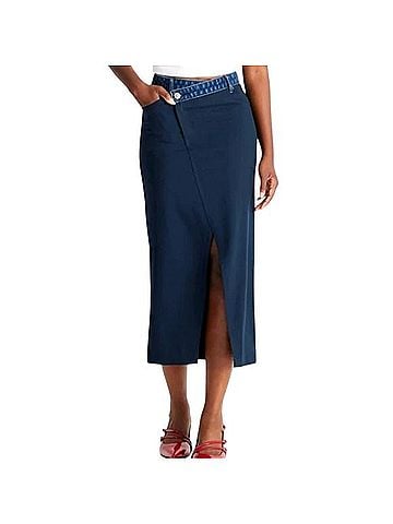 Future Collective Two Tone Criss Cross Skirt Casual Skirt (view 1)