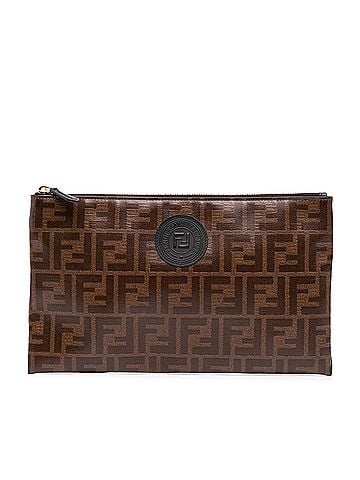 Fendi Zucca Coated Canvas Clutch (view 1)
