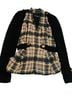 Nanette Lepore Plaid Black Brown Gold Coat Size 4X - photo 1