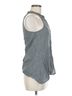 Ella Moss Gray Ella Moss Sleeveless Button Down Shirt Size M - photo 3