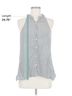 Ella Moss Gray Ella Moss Sleeveless Button Down Shirt Size M - photo 5