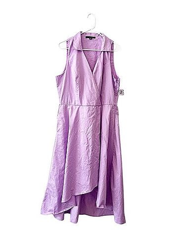 Boston Proper Poplin Faux Wrap Dress Cocktail Dress (view 2)