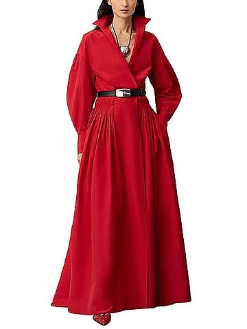 Ralph Lauren Daley Evening Maxi Dress in Red (view 2)