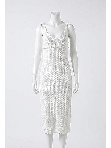 525 America Women's Pointelle Midi Dress in White (view 2)