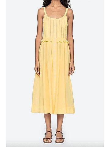 Sea New York Alberte Solid Tank Dress in Yellow (view 2)