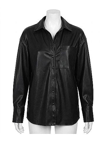 Show Me Your Mumu Lincoln Shirt Jacket in Black (view 1)
