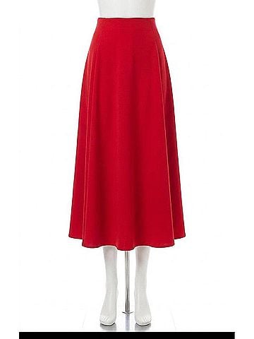 Z Supply Women's Northpointe Satin Midi Skirt in Festive Red (view 1)