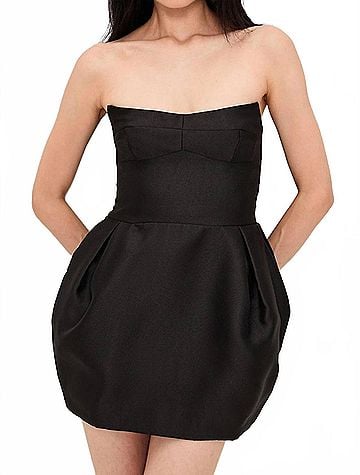 Amanda Uprichard Bowery Mini Dress in Black (view 2)