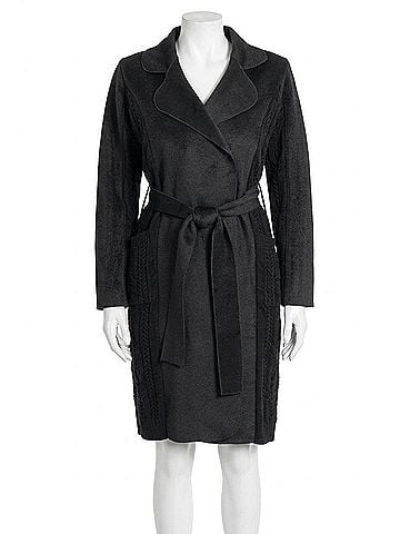 Love Token Callie Long Sleeve Sweater Coat in Black (view 1)