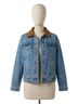 Central Park West Solid Blue Dash Oversized Denim Jacket in Blue Size XS - photo 1