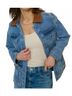 Central Park West Solid Blue Dash Oversized Denim Jacket in Blue Size XS - photo 2