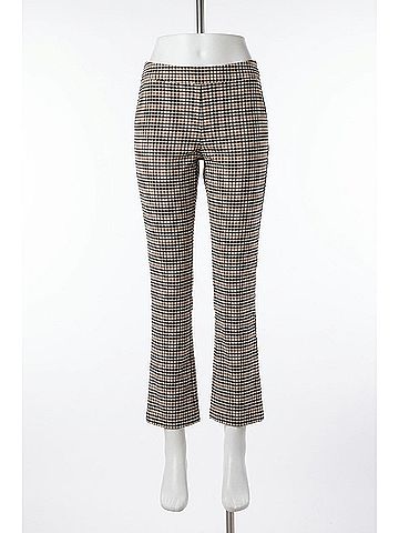 Avenue Montaigne Leo Cropped Flare Pants in Check (view 2)