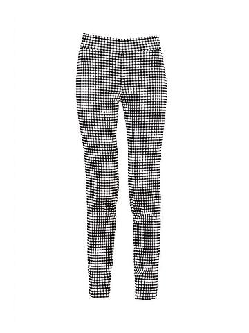 Avenue Montaigne Leo Cropped Flare Pants in Check (view 1)