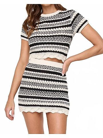 L Space Caicos Mini Skirt in Caicos Stripe (view 2)