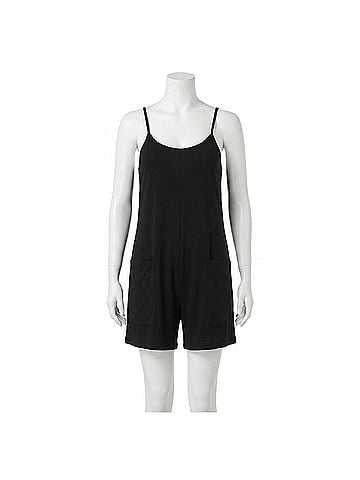 Electric & Rose Kit Romper in Black (view 1)