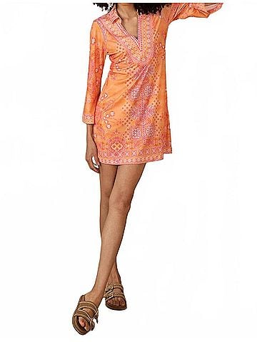 Hale Bob Zella Jersey Dress in Orange (view 2)