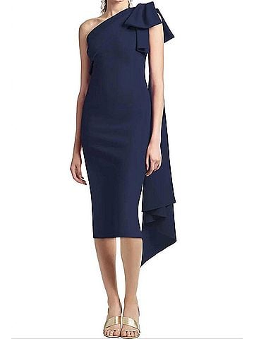 Sachin + Babi Miranda One-Shoulder Dress in Navy (view 2)