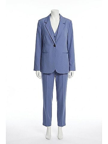 KAFFE Kasakura Single-Breasted Blazer in Blue Indigo (view 2)