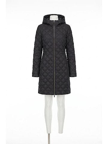Elie Tahari Diamond-Quilted Down Coat in Black (view 1)