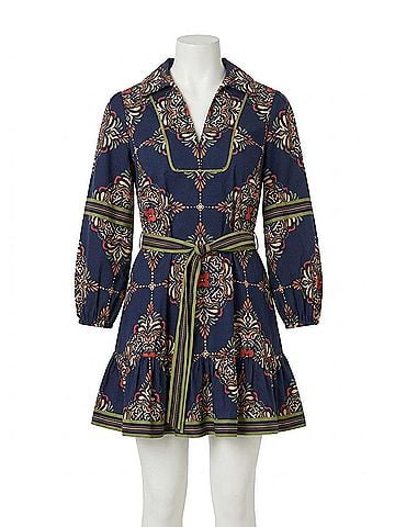 Shoshanna Women's Evans Dress in Navy Multi (view 1)