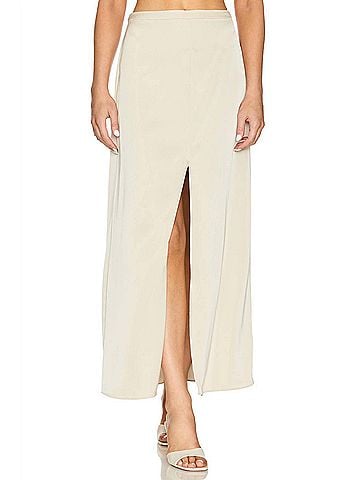 Astr Women's Vitella Skirt in Ecru (view 2)