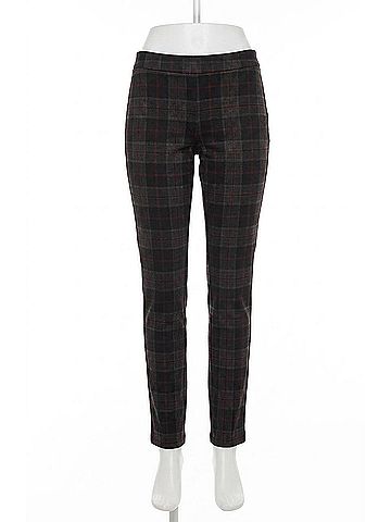 FDJ Pull-On Slim Leg Pants in Merlot Plaid (view 1)