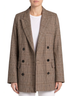 Closed Plaid Brown Double Breasted Blazer in Multi Size XS - photo 1