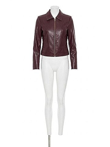 Generation Love Lola Vegan Leather Jacket in Cabarnet (view 1)