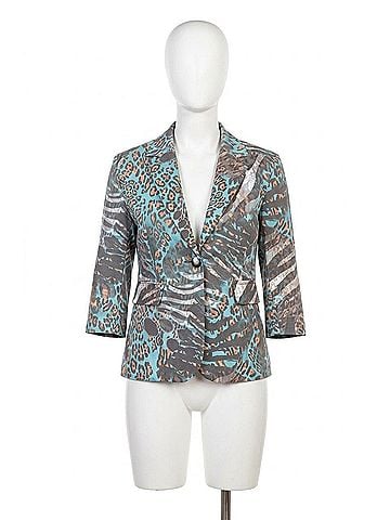Angel Wild One Button Blazer in Aquawhite (view 1)
