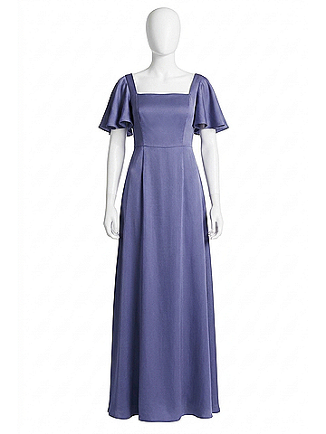 Sachin + Babi Aurora Flutter Sleeve Gown in Deep Cobalt (view 1)