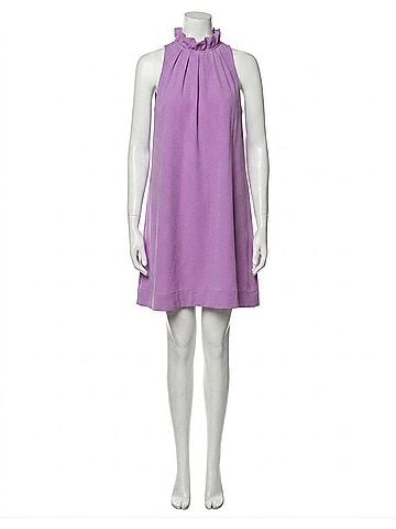 Umgee Back Bow Tie Swing Dress in Lavender (view 1)
