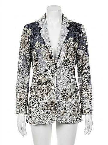 Origami Lace &amp; Sequin Blazer Jacket in Grey &amp; Navy (view 1)