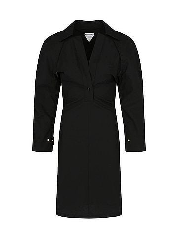 Bottega Veneta Women's Woven Trench Coat in Black (view 1)