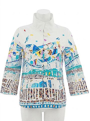 Dolcezza Women's Knit Jacket in White (view 1)