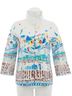 Dolcezza Graphic White Women's Knit Jacket in White Size L - photo 1