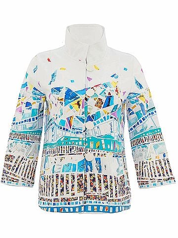 Dolcezza Women's Knit Jacket in White (view 2)