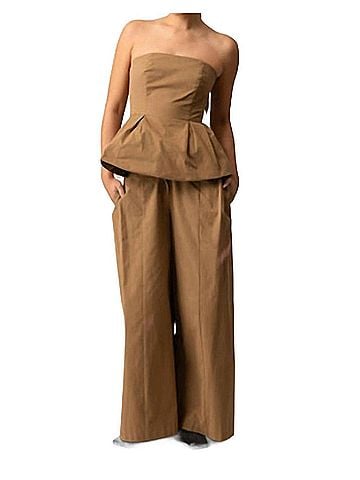 Line & Dot Women's Tove Pants in Mocha (view 2)