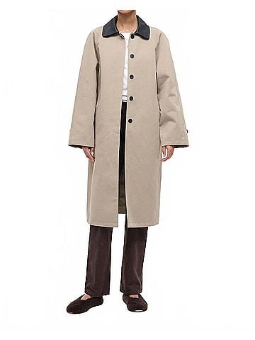 STAUD Jonah Long Jacket in Riverstone (view 2)