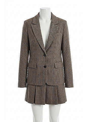 Alice + Olivia Houndstooth Blazer in Brown (view 1)