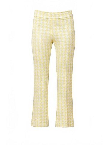Avenue Montaigne Leo Flare Cut Pants in Grid Check (view 1)